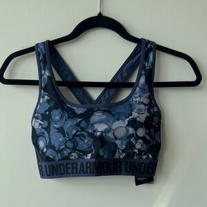 Under Armour Women's Blue Marble Sports Bra